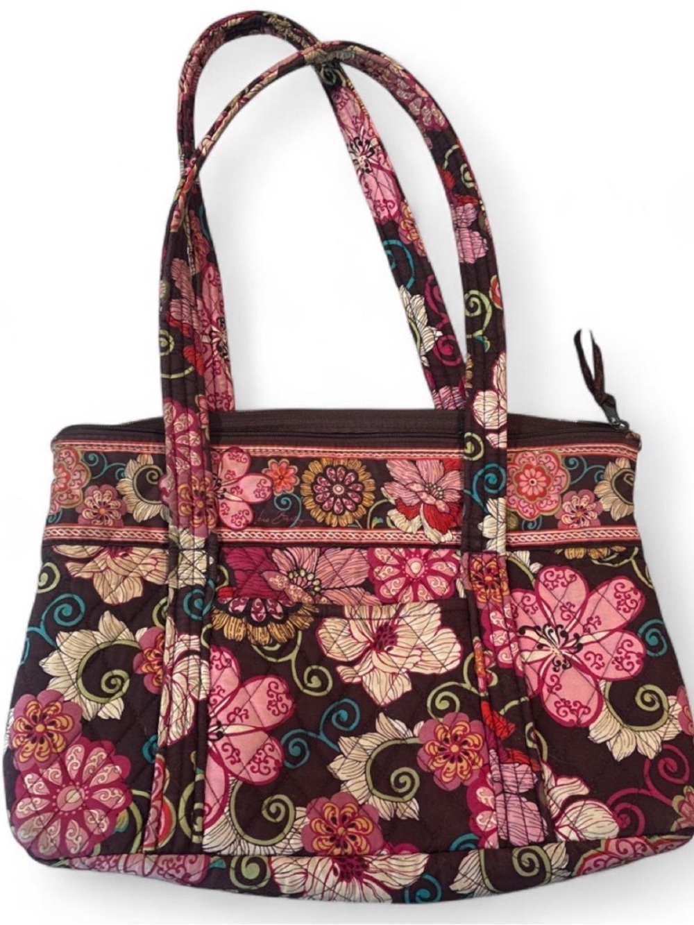 Vintage Vera Bradley Mod Floral Pink Morgan Shoulder Bag - RARE